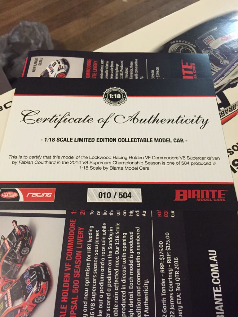 Biante - V8 Supercars toy car collectible - Main Image 2