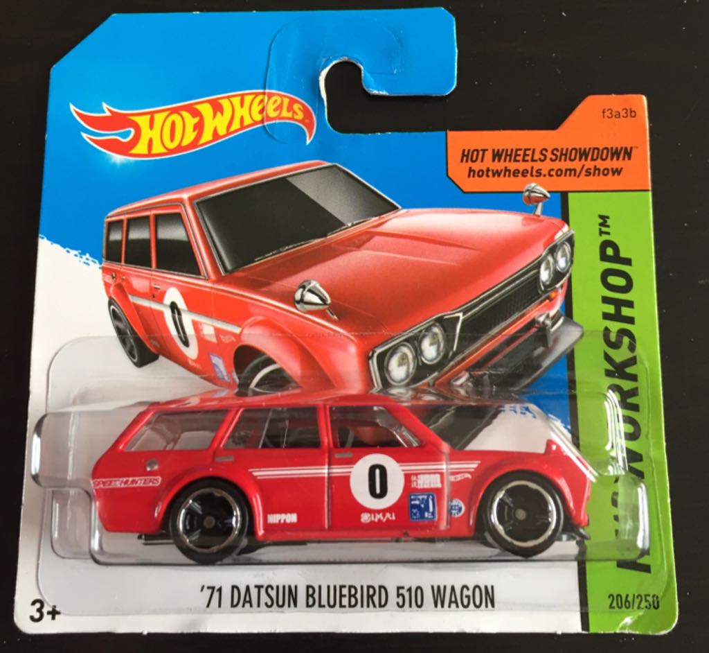 ’71 Datsun Bluebird 510 Wagon - HW WORKSHOP toy car collectible - Main Image 1