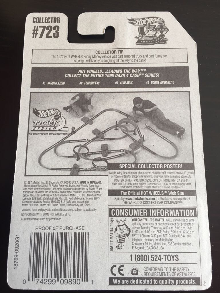 Audi Avus - 1998 Dash 4 Cash Series toy car collectible - Main Image 2