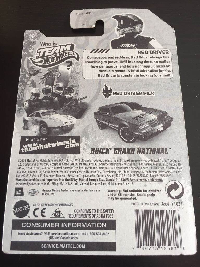 Buick Grand National - Team Hot Wheels toy car collectible - Main Image 2