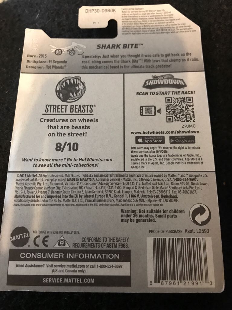 Shark Bite - Street Beasts toy car collectible - Main Image 2