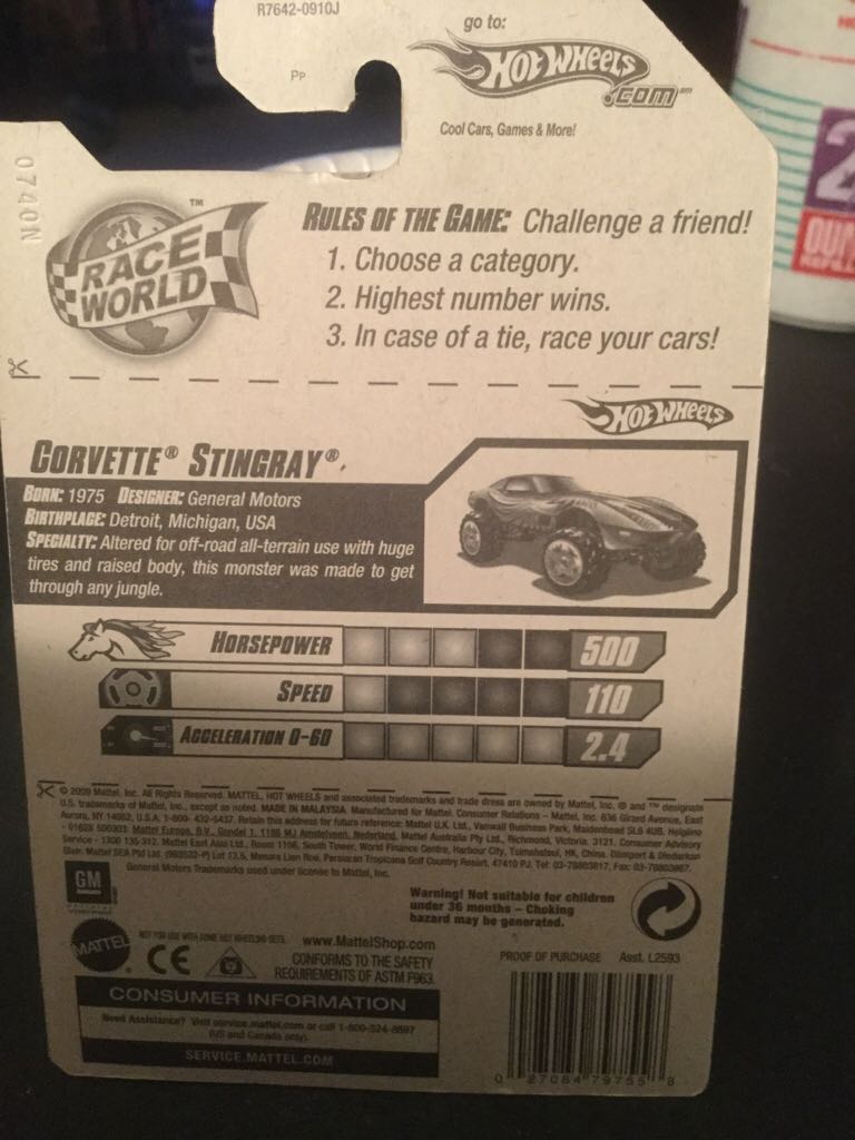 Corvette Stingray - 2010 Race World Jungle toy car collectible - Main Image 2