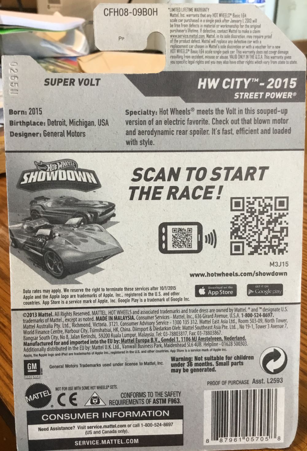 Super Volt - HW City toy car collectible - Main Image 2