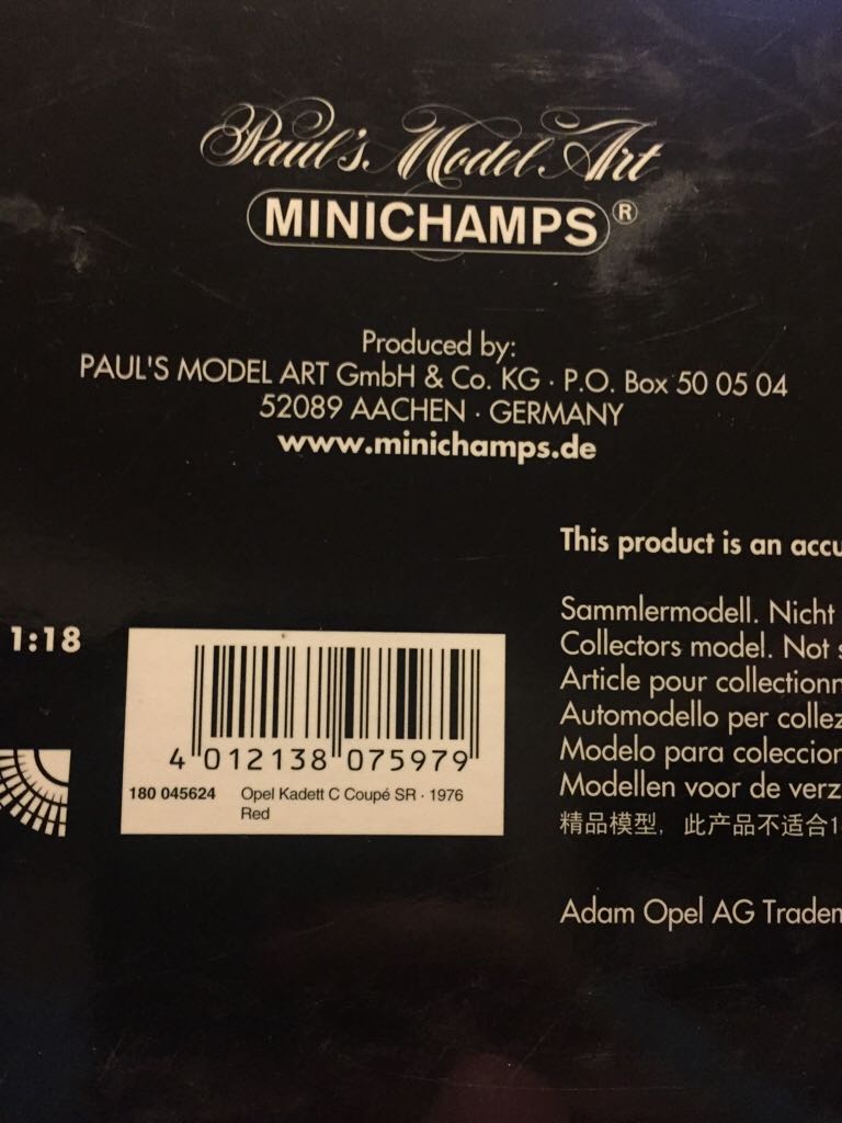 Minichamps - Road Car toy car collectible - Main Image 2