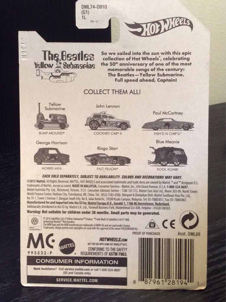 Bump Around - The Beatles Yellow Submarine toy car collectible - Main Image 2