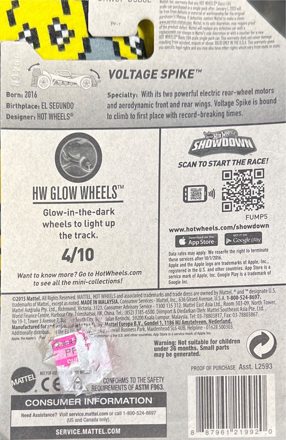 Voltage Spike - HW - Glow Wheels toy car collectible - Main Image 3