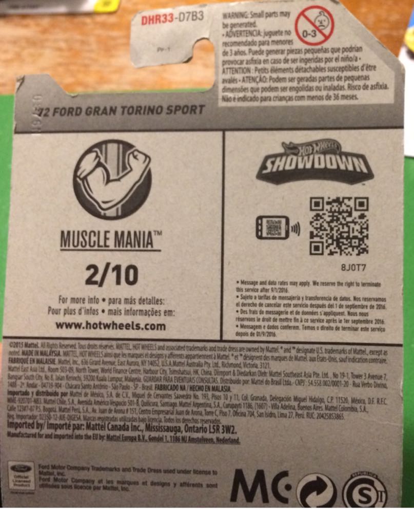 2/10 ‘72 Ford Gran Torino Sport - 2016 - HW Muscle Mania™️ toy car collectible - Main Image 2