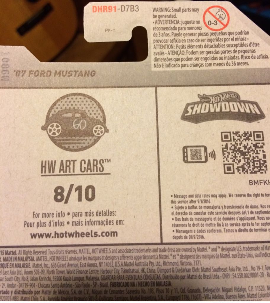 ’07 Ford Mustang - HW Art Cars toy car collectible - Main Image 2