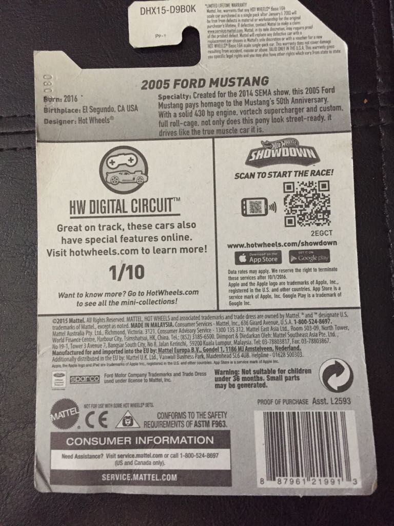 2005 Ford Mustang - HW Digital Circuit toy car collectible - Main Image 2