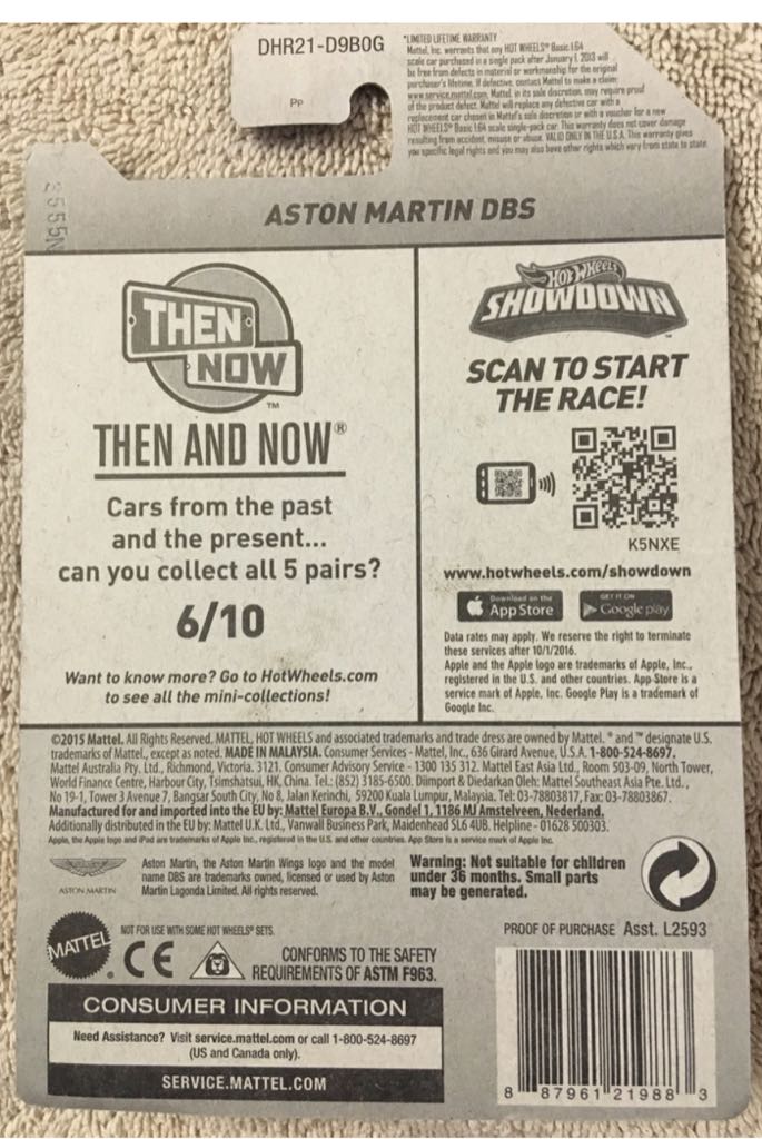 Aston Martin DBS - THEN AND NOW toy car collectible - Main Image 2