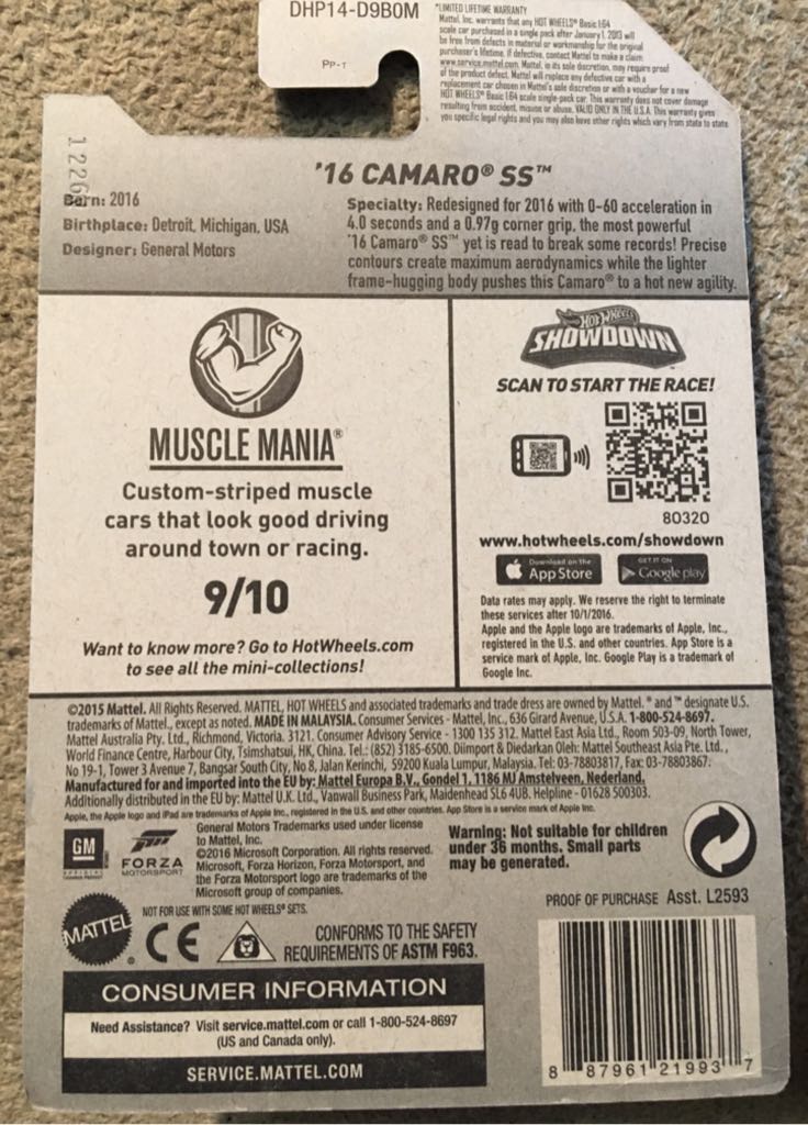 16 Camaro SS - 17 Camaro Fifty toy car collectible - Main Image 2