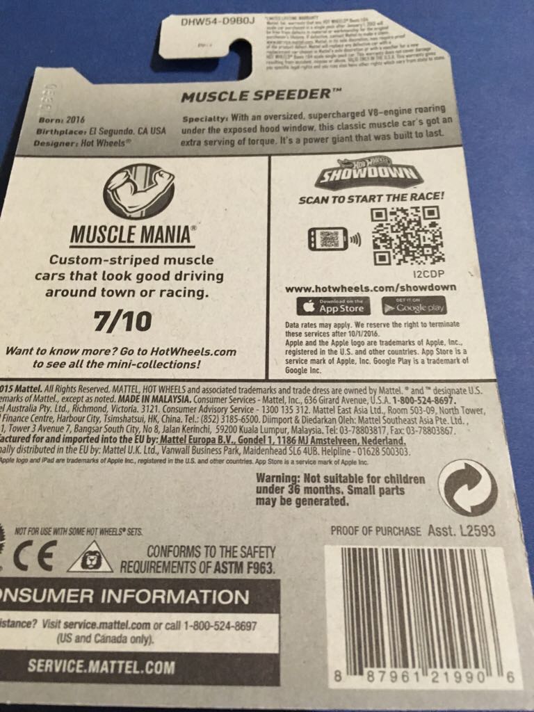 Muscle Speeder - 2016 Muscle Mania toy car collectible - Main Image 2