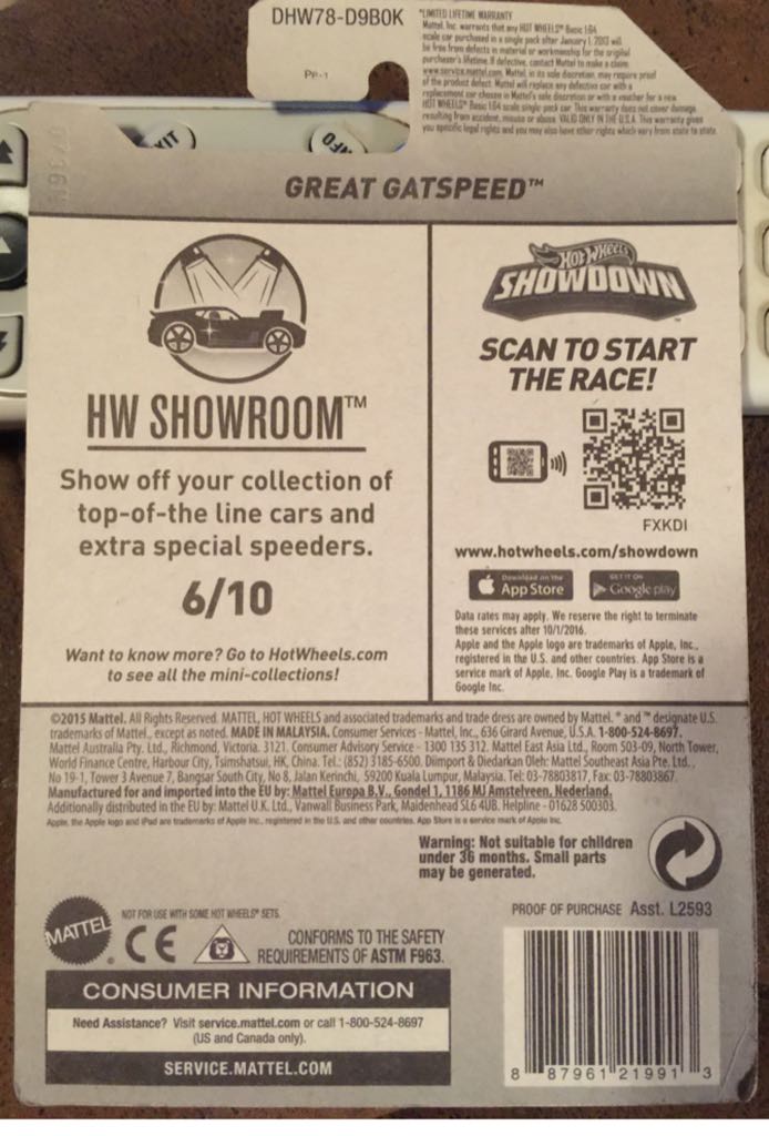 Great Gatspeed - HW Showroom toy car collectible - Main Image 2