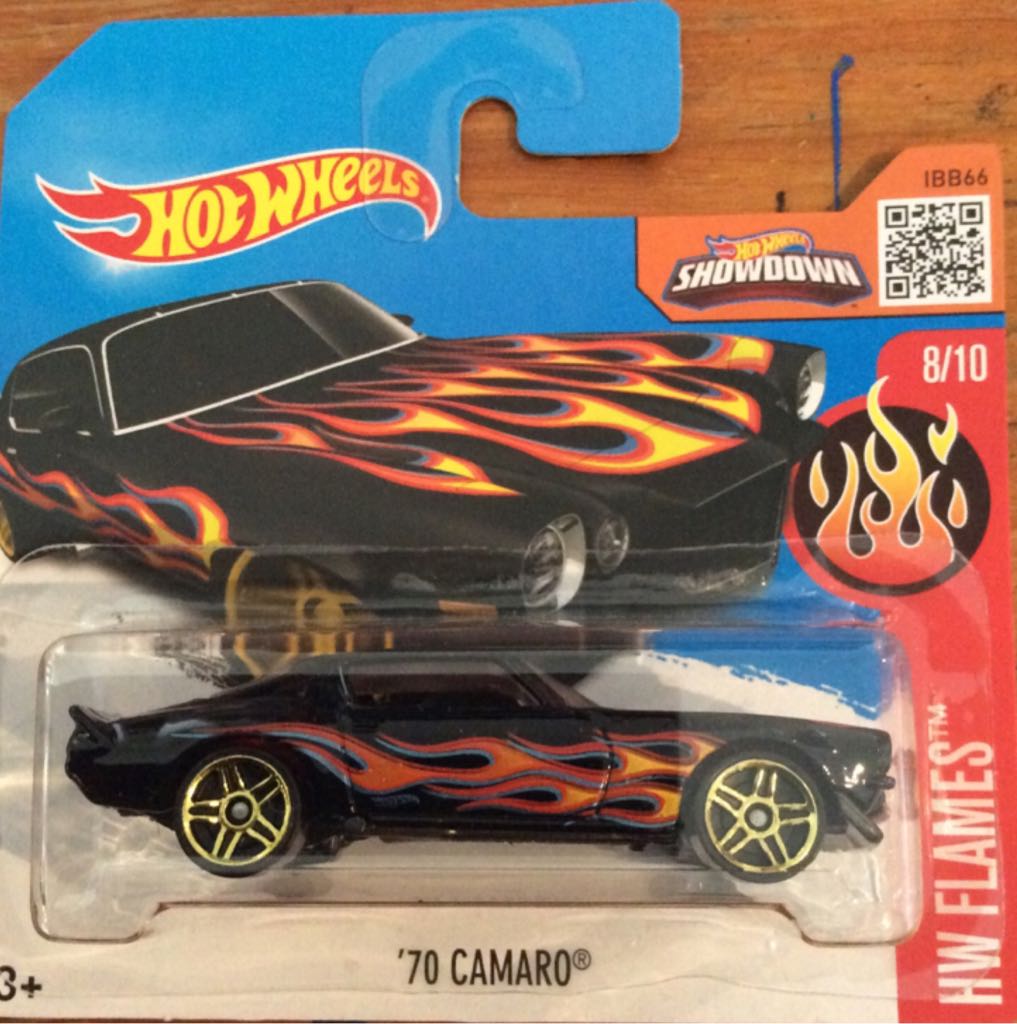 ’70 Camaro - 2016 HW Flames toy car collectible - Main Image 1