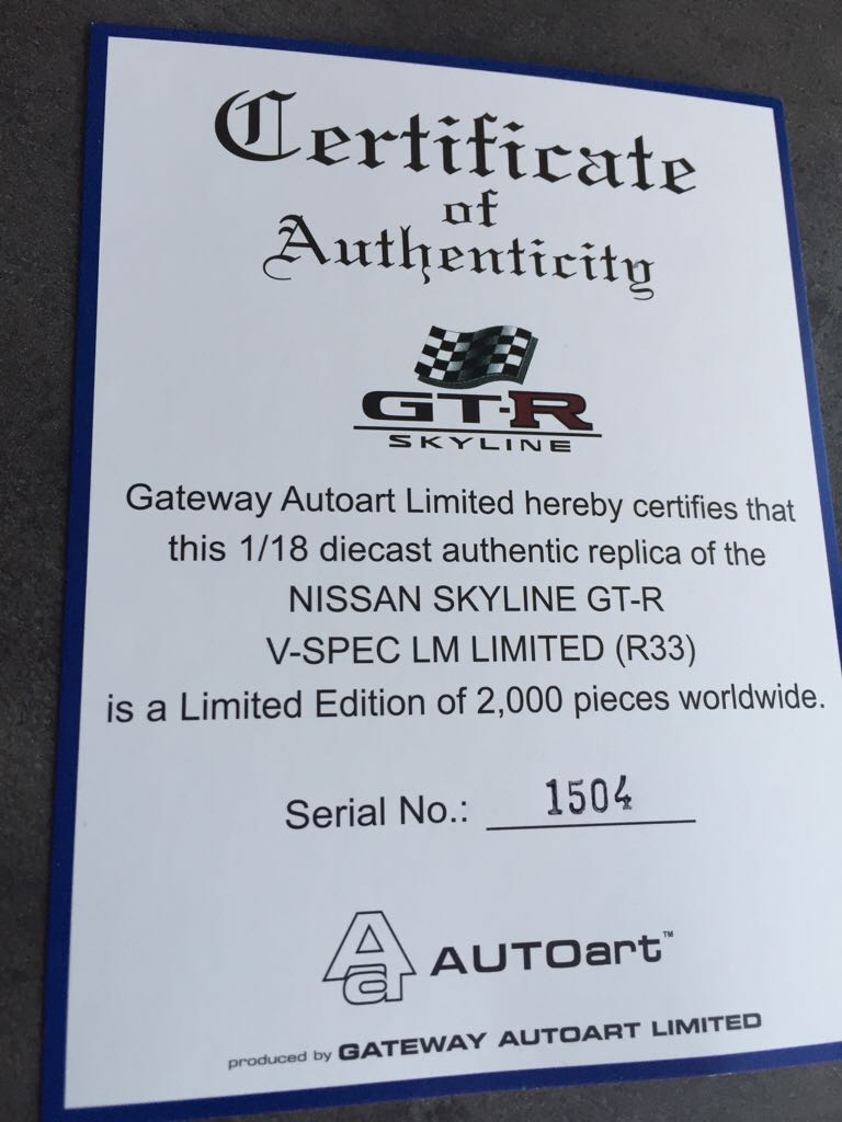 Nissan Skyline GT-R V-Spec LM - Millenium toy car collectible - Main Image 2