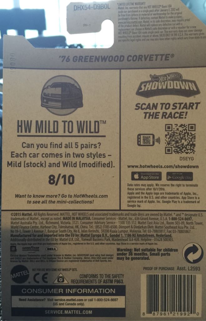 1976 Greenwood Corvette - HW Mild To Wild toy car collectible - Main Image 2