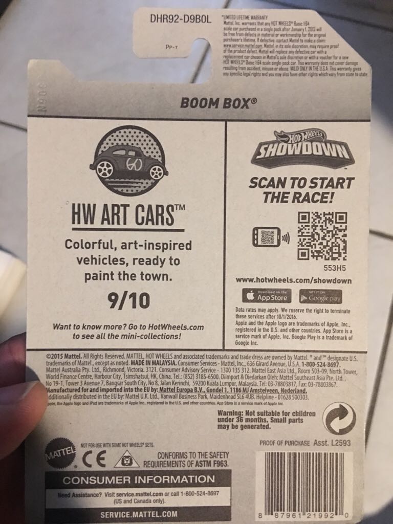 Boom Box - HW Art Cars toy car collectible - Main Image 2