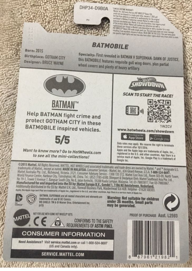 Batmobile - Batman Series toy car collectible - Main Image 2