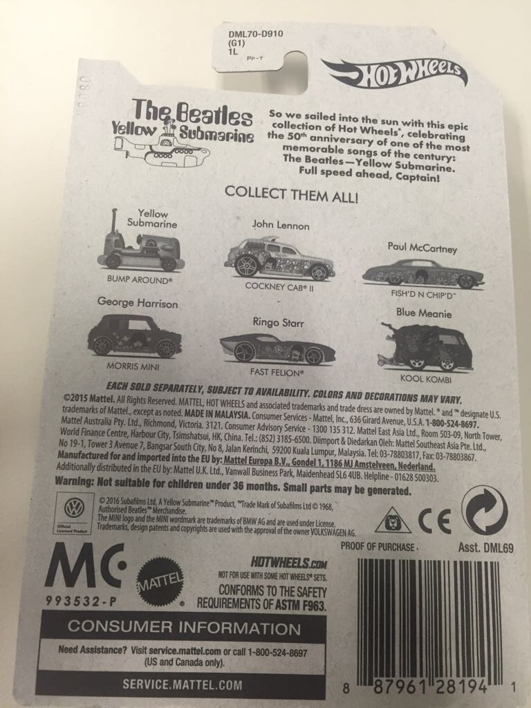 Cockney Cab II - The Beatles Yellow Submarine toy car collectible - Main Image 2