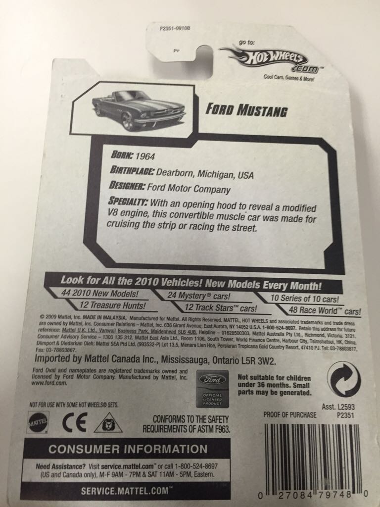 Ford Mustang - Treasure Hunt ’09 toy car collectible - Main Image 2