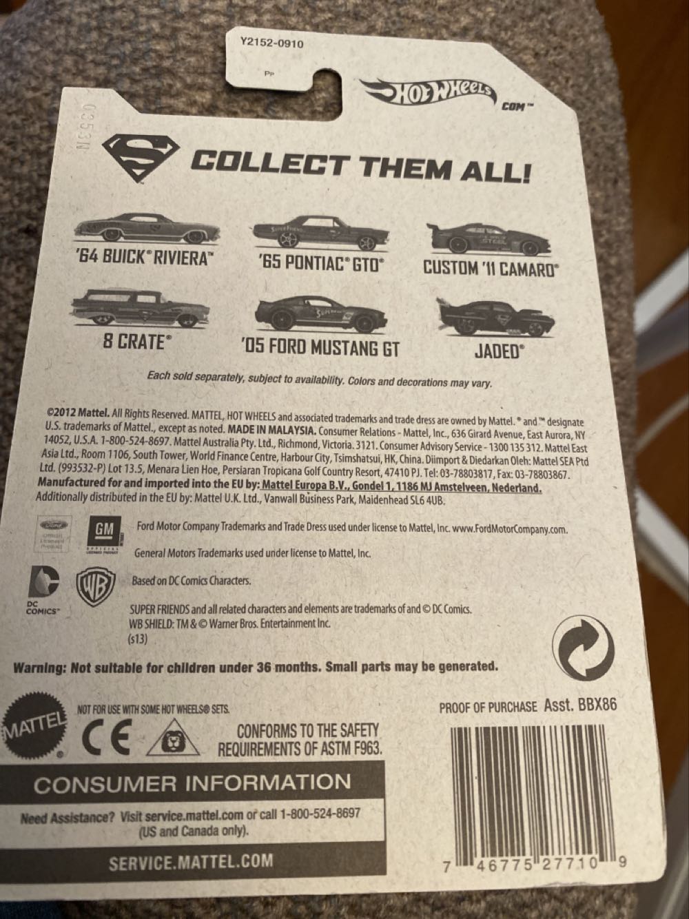 HW Superman Super Friends: ’65 Pontiac GTO - 2013 Superman Series toy car collectible - Main Image 2