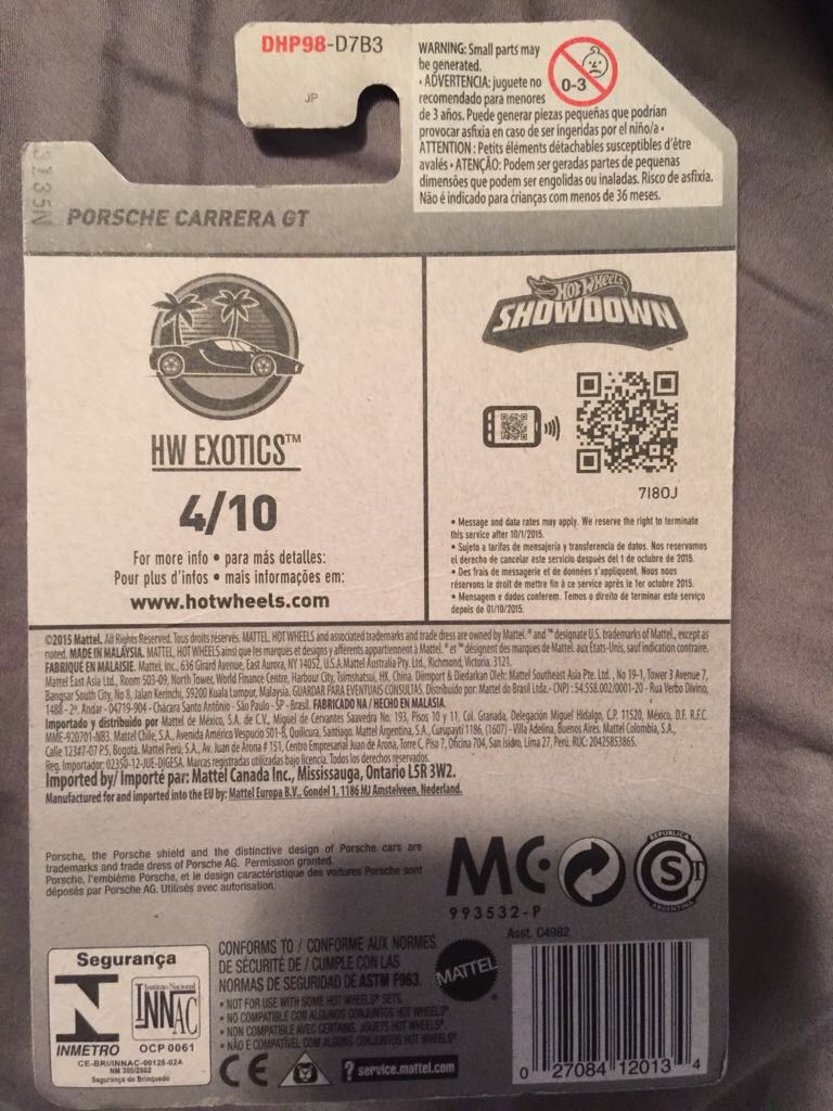 Porsche Carrera GT - 2016 - HW Exotics toy car collectible - Main Image 2