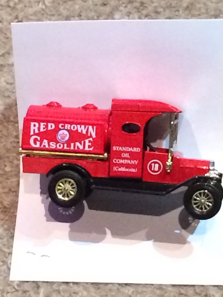 Red Crown Gasolene Tanker  toy car collectible - Main Image 1
