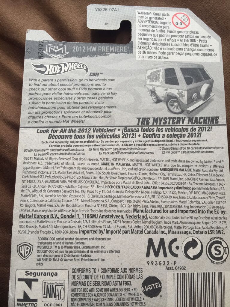 The Mistery Machine - 2012 Hw Premire toy car collectible - Main Image 2