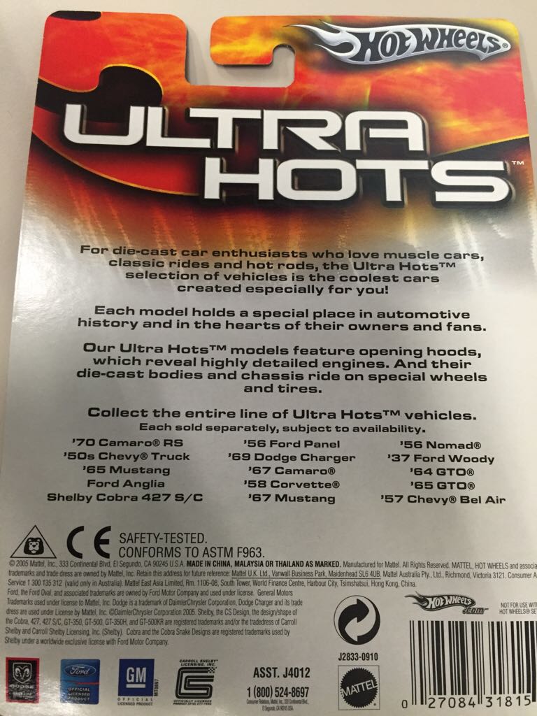 Ford, Shelby Cobra 427 (Ultra Hots) - Ultra Hots Series toy car collectible - Main Image 2