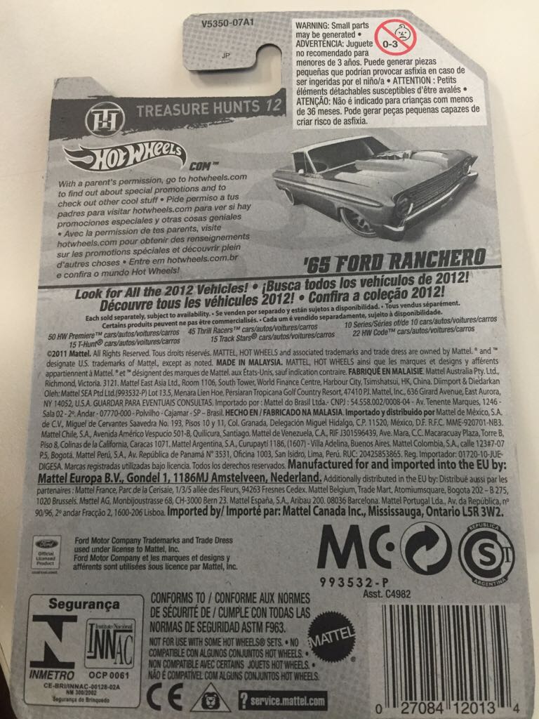 ’65 Ford Ranchero (TH) (G) - Treasure Hunt ’12 toy car collectible - Main Image 2