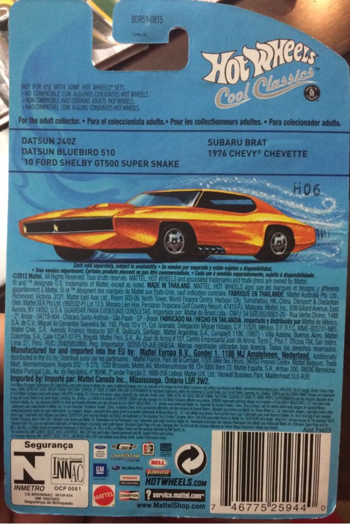 ’10 Ford Shelby GT-500 Super Snake - 2014 Hot Wheels Cool Classics toy car collectible - Main Image 2