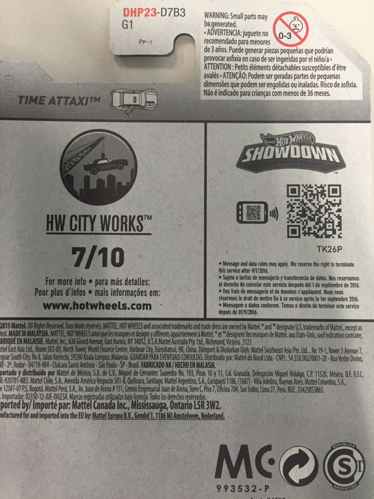 Time Attaxi - ’16 HW City Works toy car collectible - Main Image 2