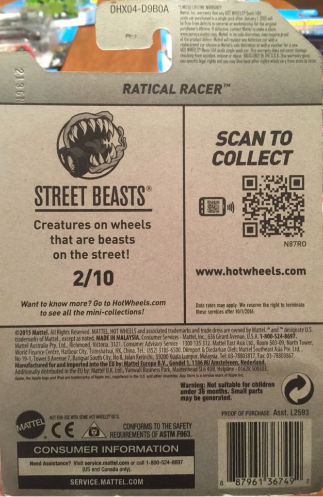 Ratical Racer - Street Beasts toy car collectible - Main Image 2