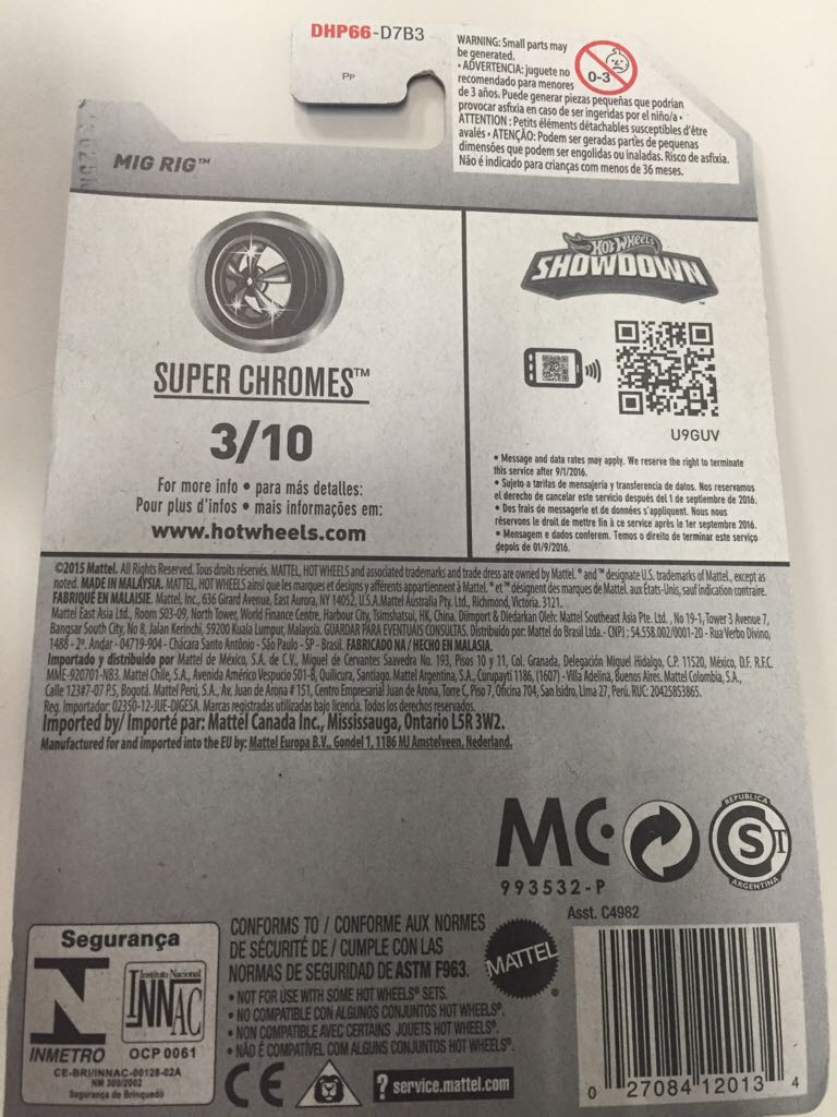 Mig Rig Silver - Treasure Hunt ’16 toy car collectible - Main Image 2