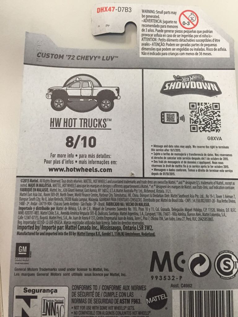 Custom ’72 Chevy Luv - ’16 HW Hot Trucks toy car collectible - Main Image 2