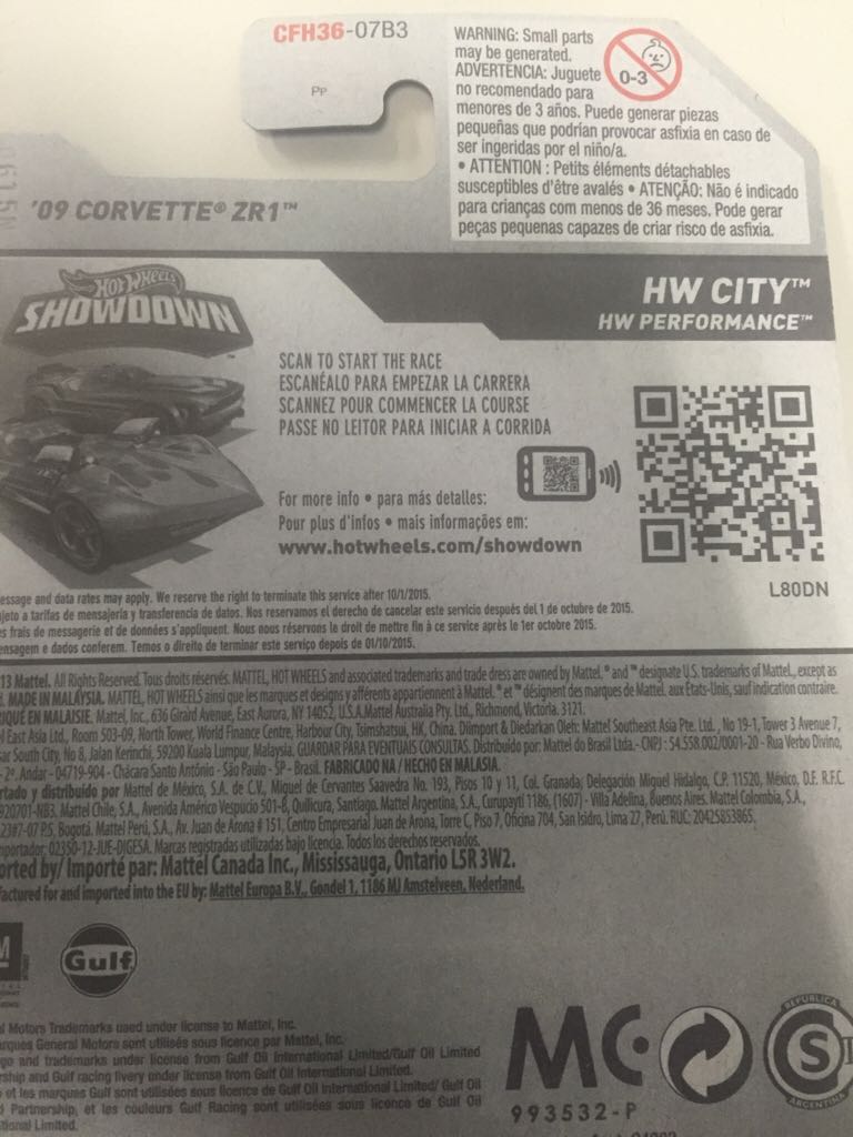 ’09 Corvette ZR1 - ’14 HW City toy car collectible - Main Image 2