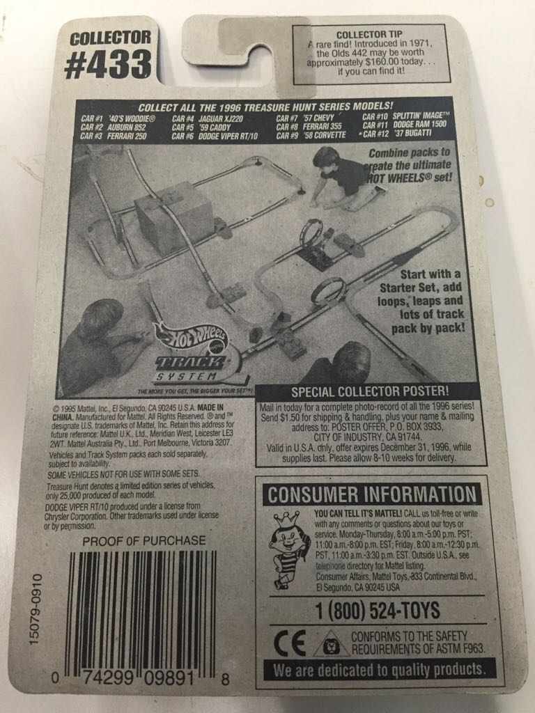 Dodge Viper RT/10 (TH) - Treasure Hunt ’96 toy car collectible - Main Image 2