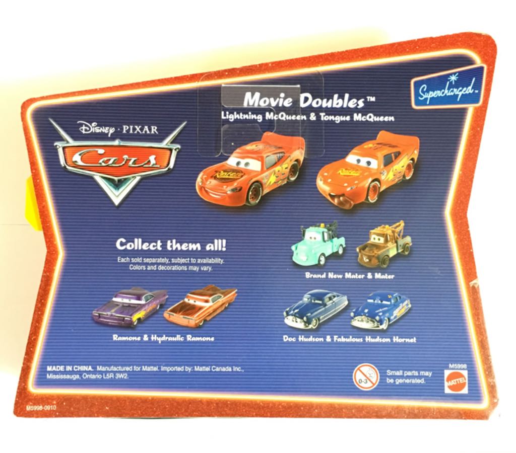 Lightning & Tongue McQueen - Supercharged (Movie Doubles) toy car collectible - Main Image 2