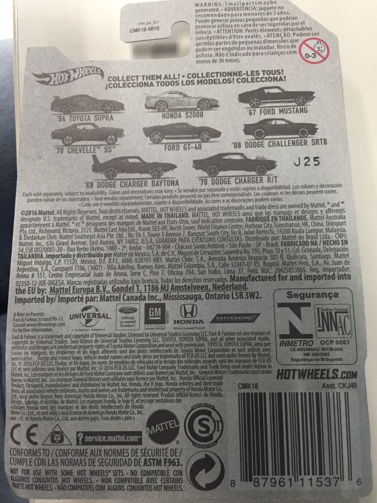 ’69 Dodge Charger Daytona - 2016 - Fast & Furious toy car collectible - Main Image 2