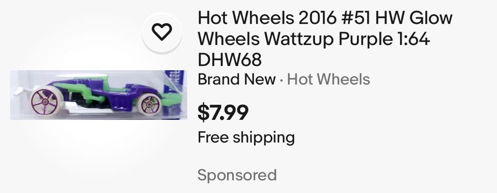 Wattzup - 2016 - HW Glow Wheels toy car collectible - Main Image 3