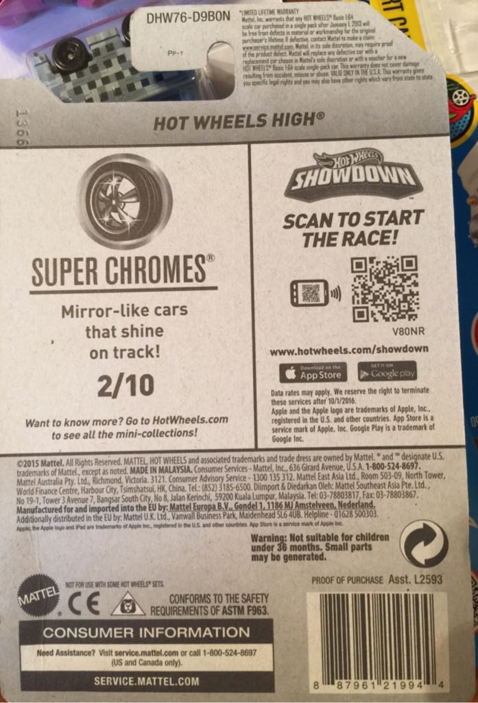 Hot Wheels High - 2016 - Super Chromes toy car collectible - Main Image 2