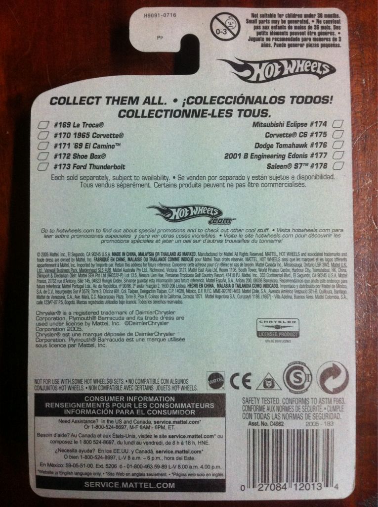 Plymouth Barracuda  toy car collectible - Main Image 2