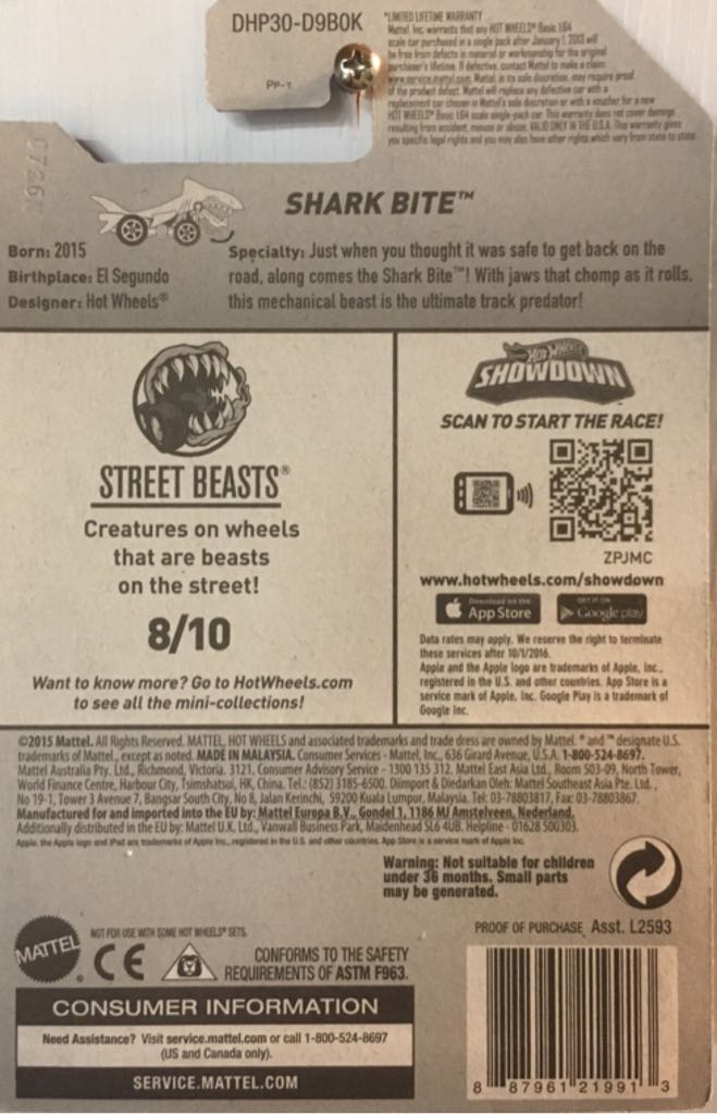 Shark Bite - Street Beasts toy car collectible - Main Image 2