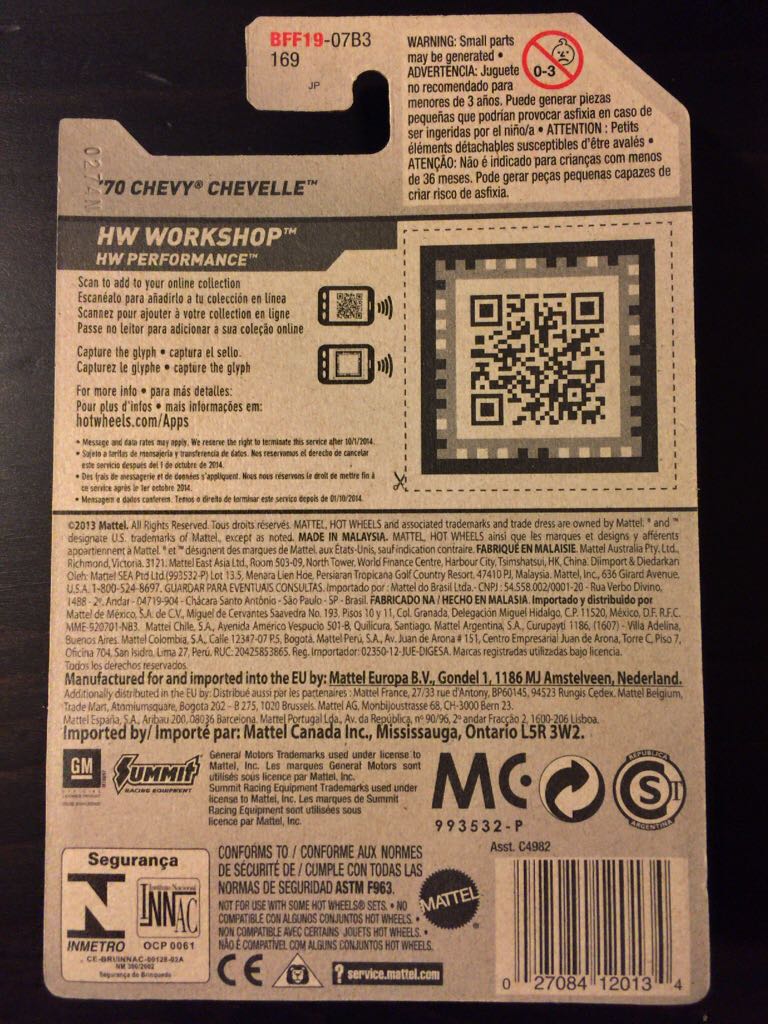 Chevy Chevelle ’70 - HW Workshop - HW Performance toy car collectible - Main Image 2