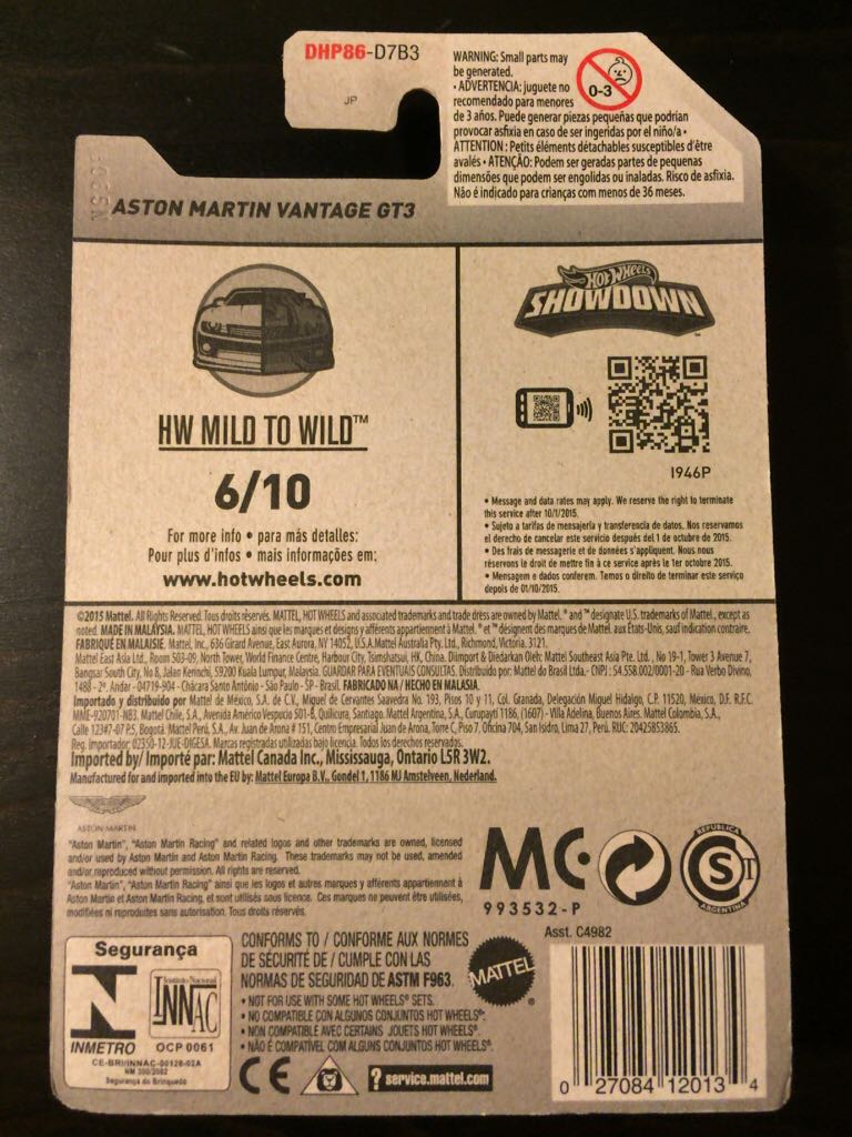 Aston Martin Vantage GT3 - HW Mild To Wild toy car collectible - Main Image 2