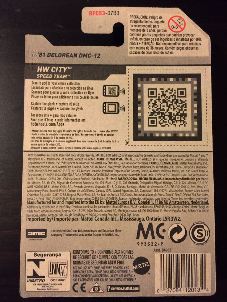 Delorean DMC-12 ’81 - HW City - Speed Team toy car collectible - Main Image 2