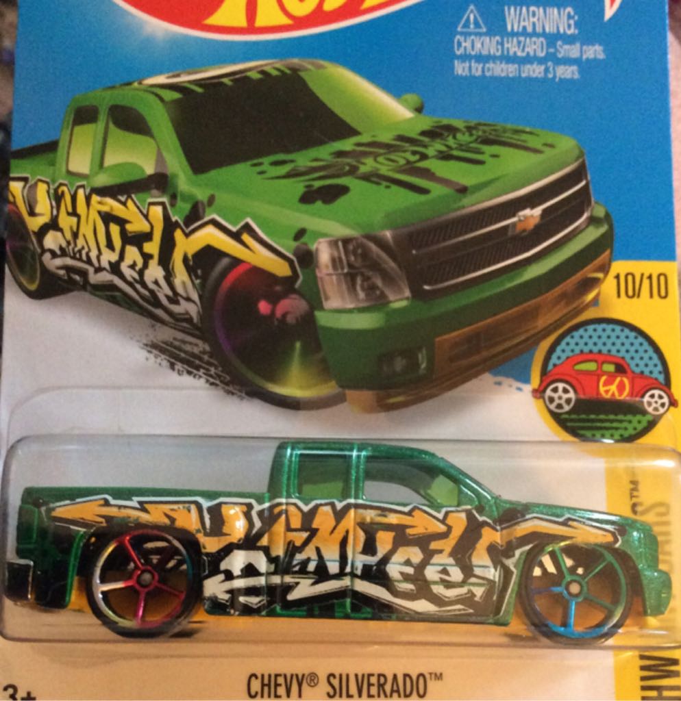 Chevy Silverado - HW Art Cars toy car collectible - Main Image 1