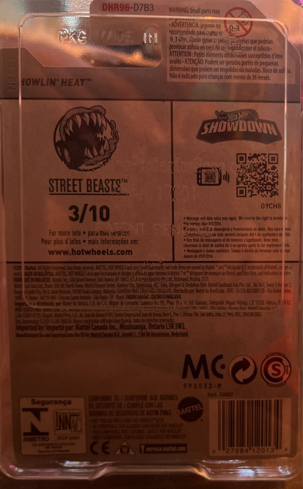 Howlin’ Heat - Street Beasts toy car collectible - Main Image 3
