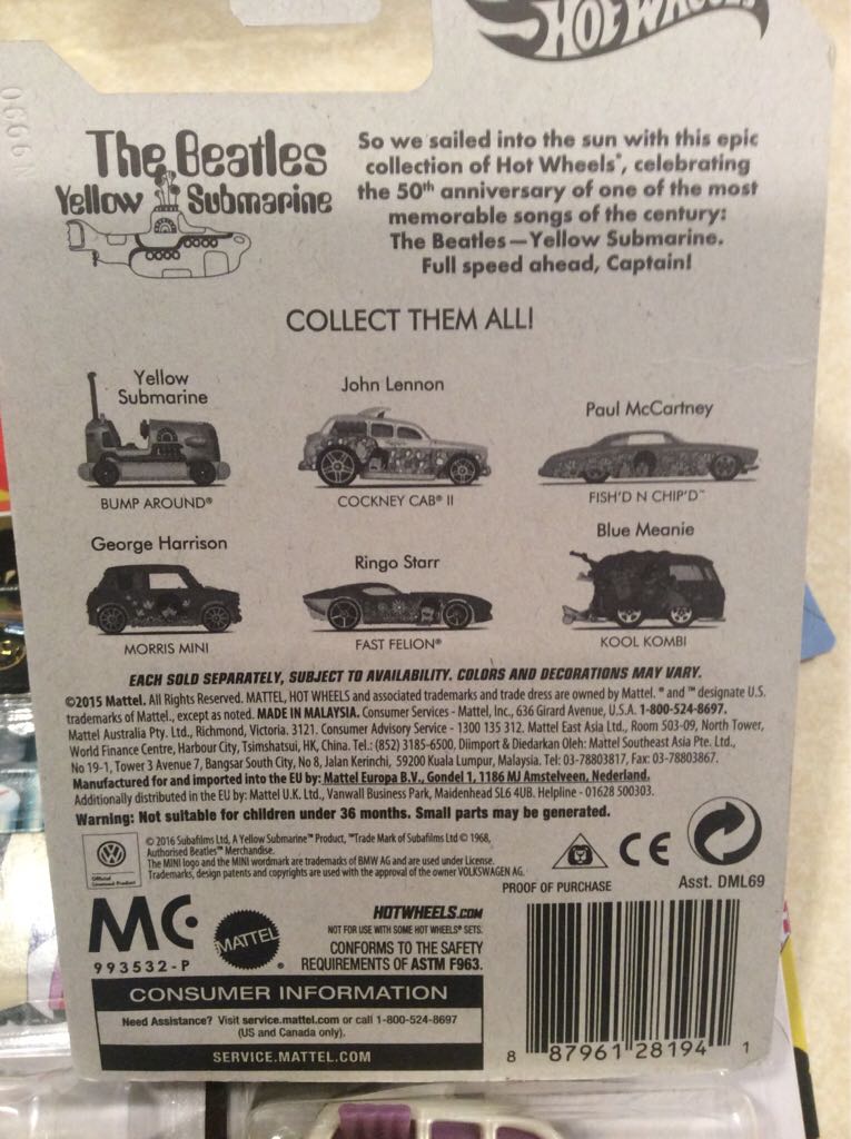 Beatles Yellow Submarine Series Cars - Special Release toy car collectible - Main Image 2