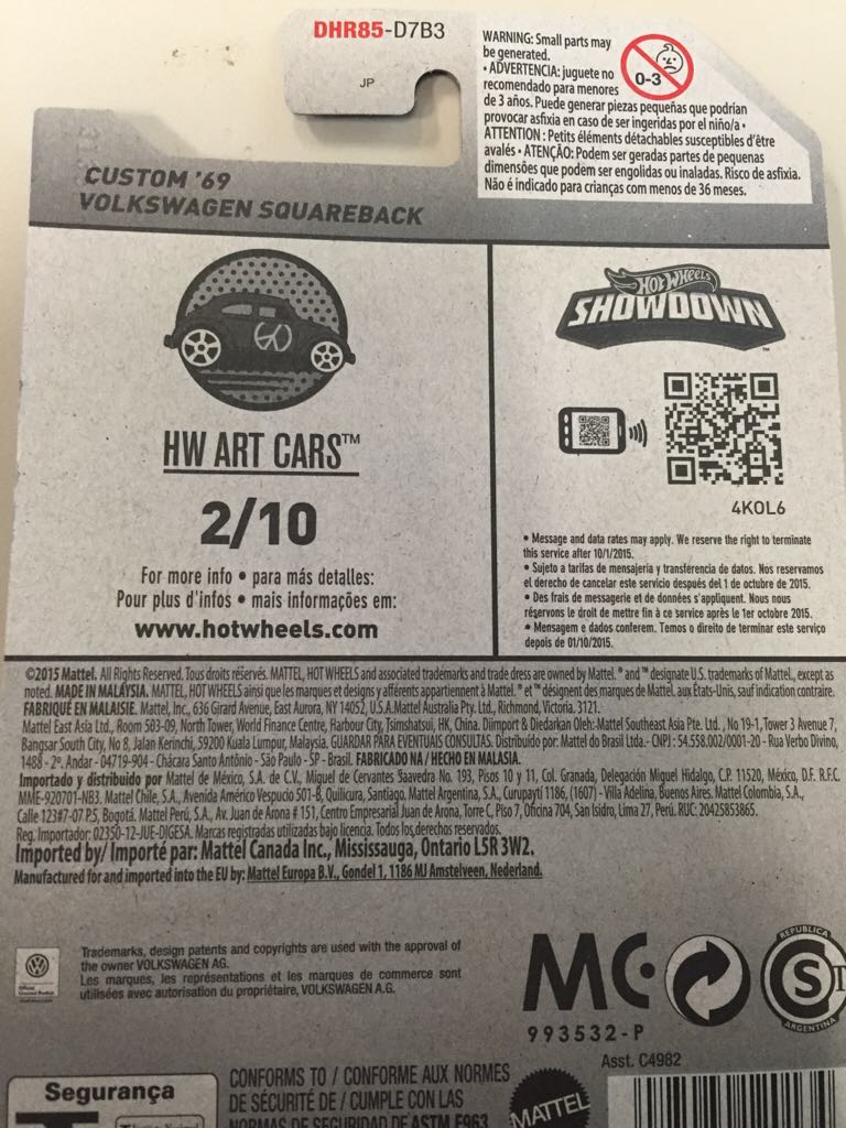 Volkswagen Squareback 69 - HW Arts Cars toy car collectible - Main Image 2